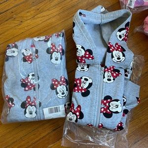 Disney Bundle for Twins or Friends - 2 x S Sweatsuits and 1 Dress NEVER WORN